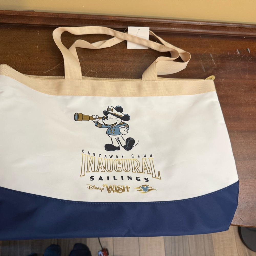 Disney Wish Inaugural Sailings Tote Bag - Cream and Navy